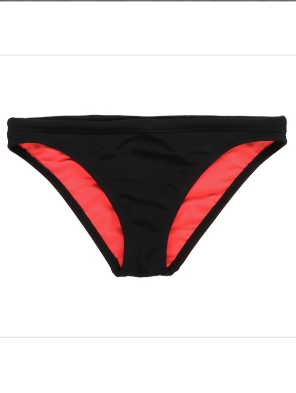NWT TYR Black Swim Brief Orange Lining Pink Drawstring Training Bikini Bottom -M